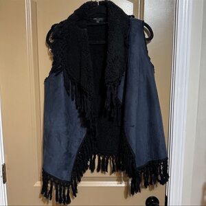 Black Fringe Vest